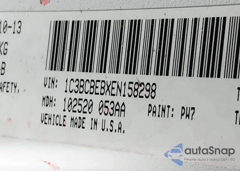2014 Chrysler 200 Touring from USA, damaged, VIN 1C3BCBEBXEN158298